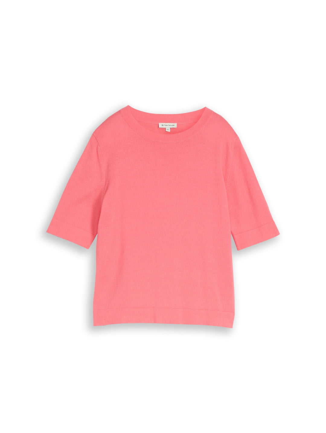 knit shortsleeve crewneck swea, soft coral pink 40029 Bild 1