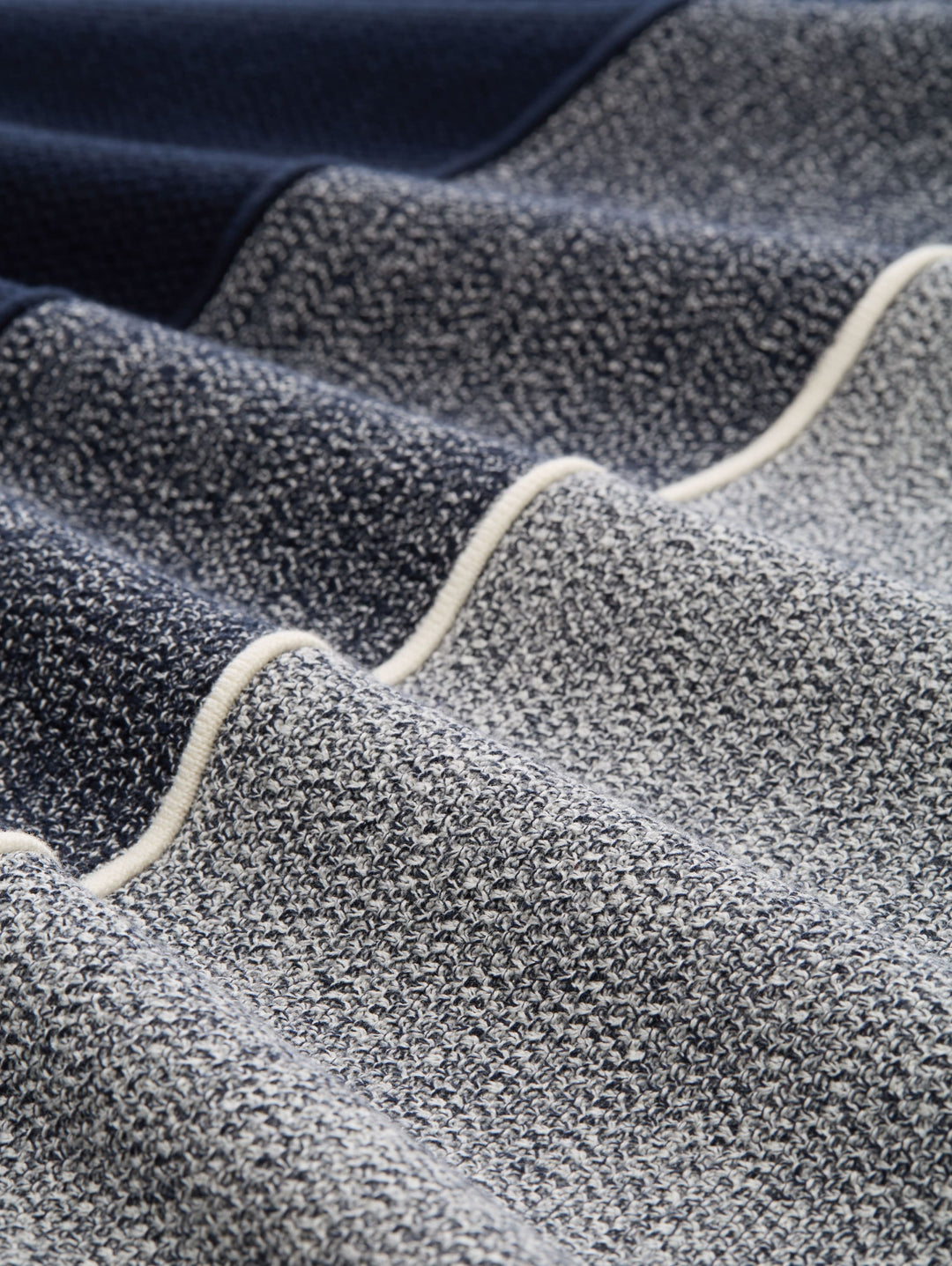 knit stripe crew neck pullover, navy offwhite white stripe 39275 Bild 2