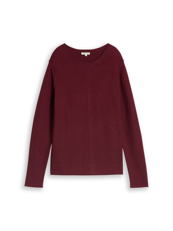 knit structure crewneck, Preppy Plum 10342 Bild 1