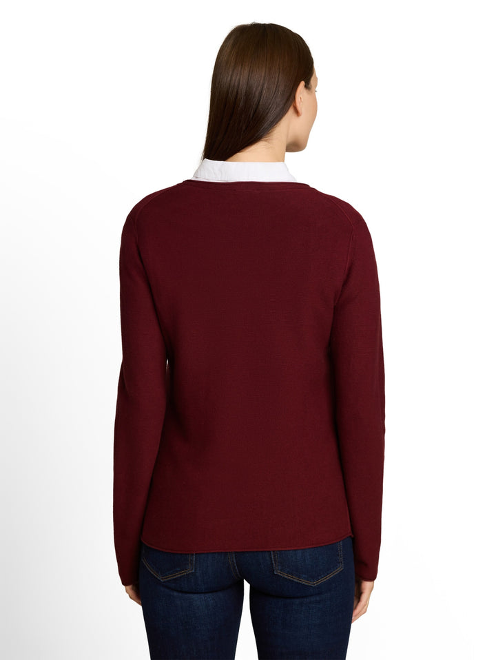 knit structure crewneck, Preppy Plum 10342 Bild 4