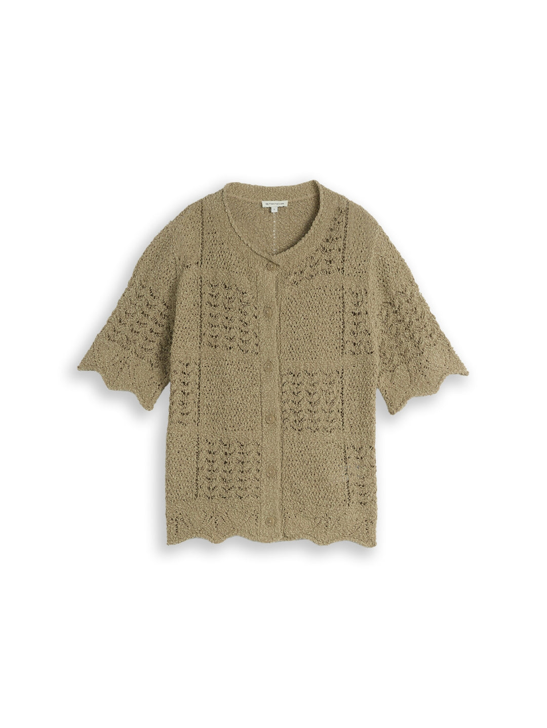 Knit structure mix cardigan, Silver Olive 11863 Bild 1
