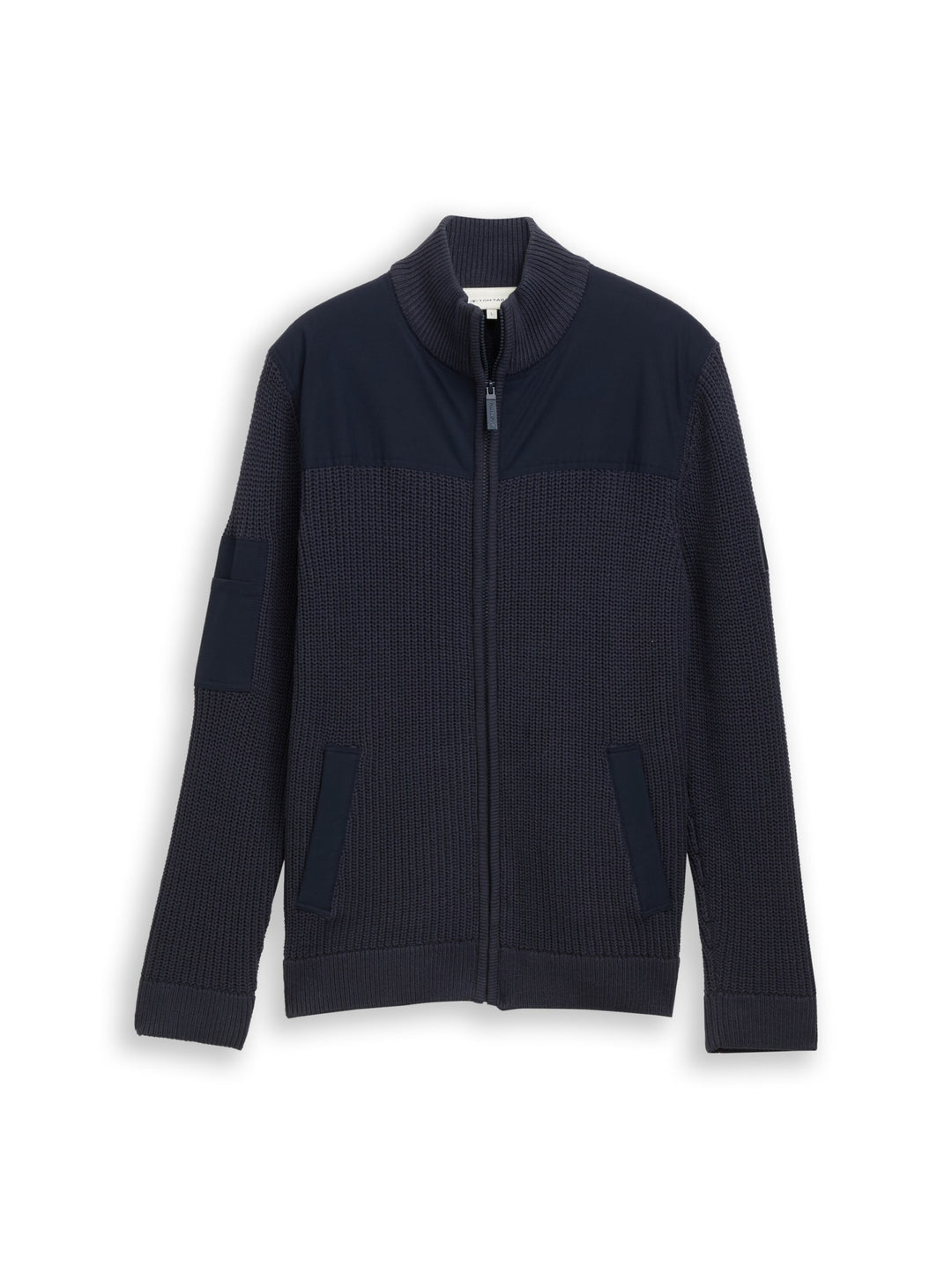 knit zip jacket with fabric mi, sky captain blue 10668 Bild 1