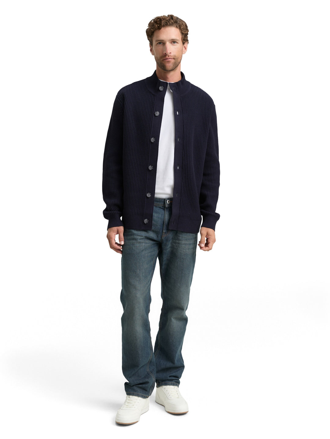 knitted rib jacket, sky captain blue 10668 Bild 3