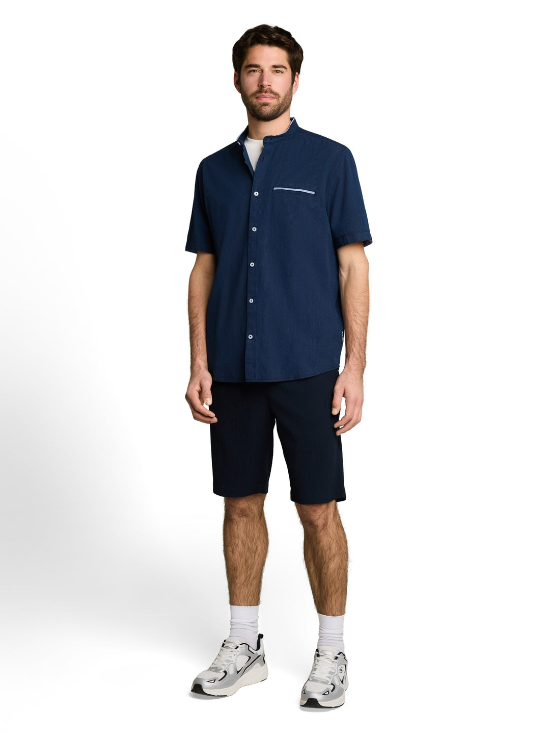 light structure shirt, navy small stripe 40198 Bild 3