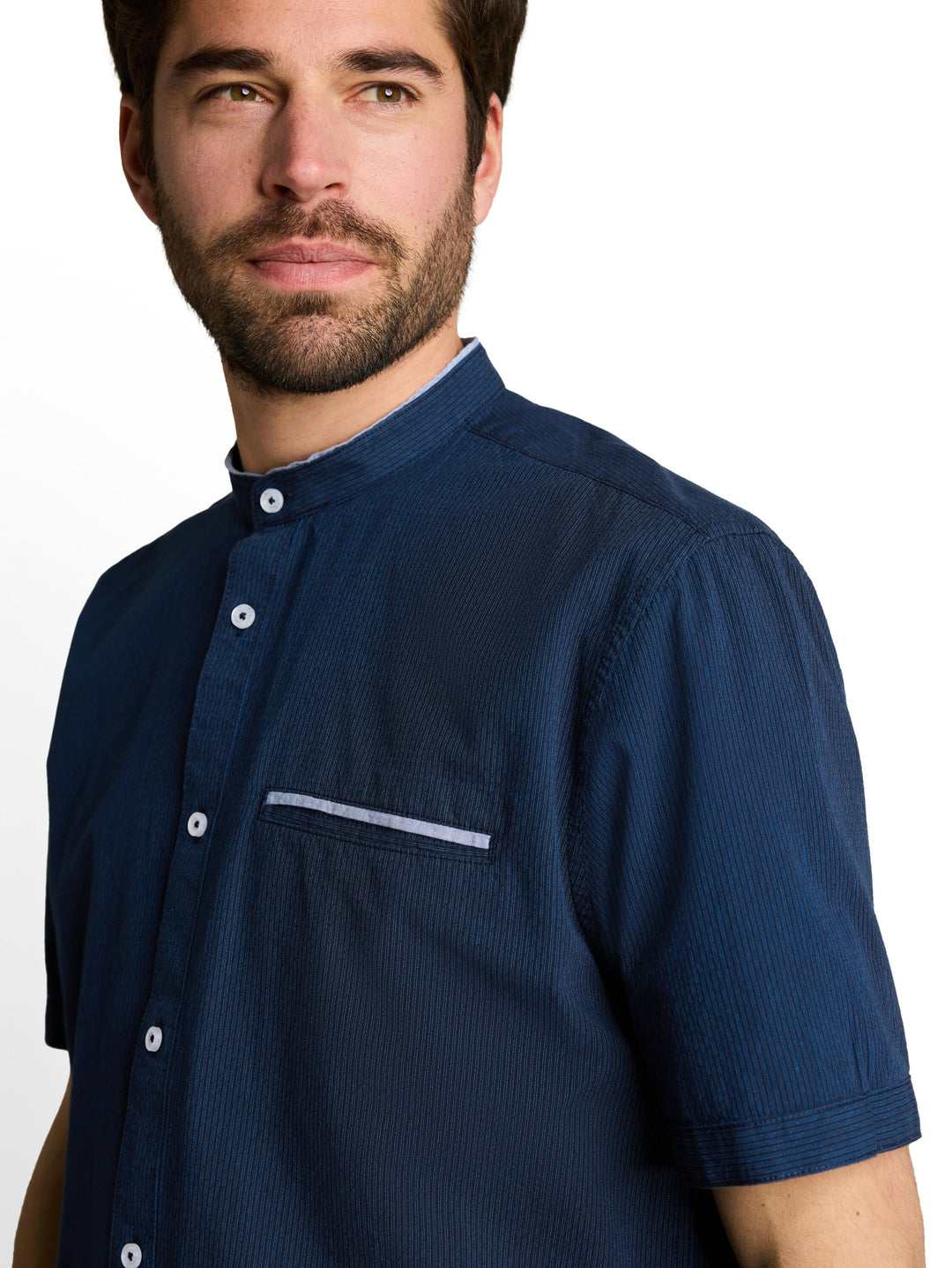 light structure shirt, navy small stripe 40198 Bild 5