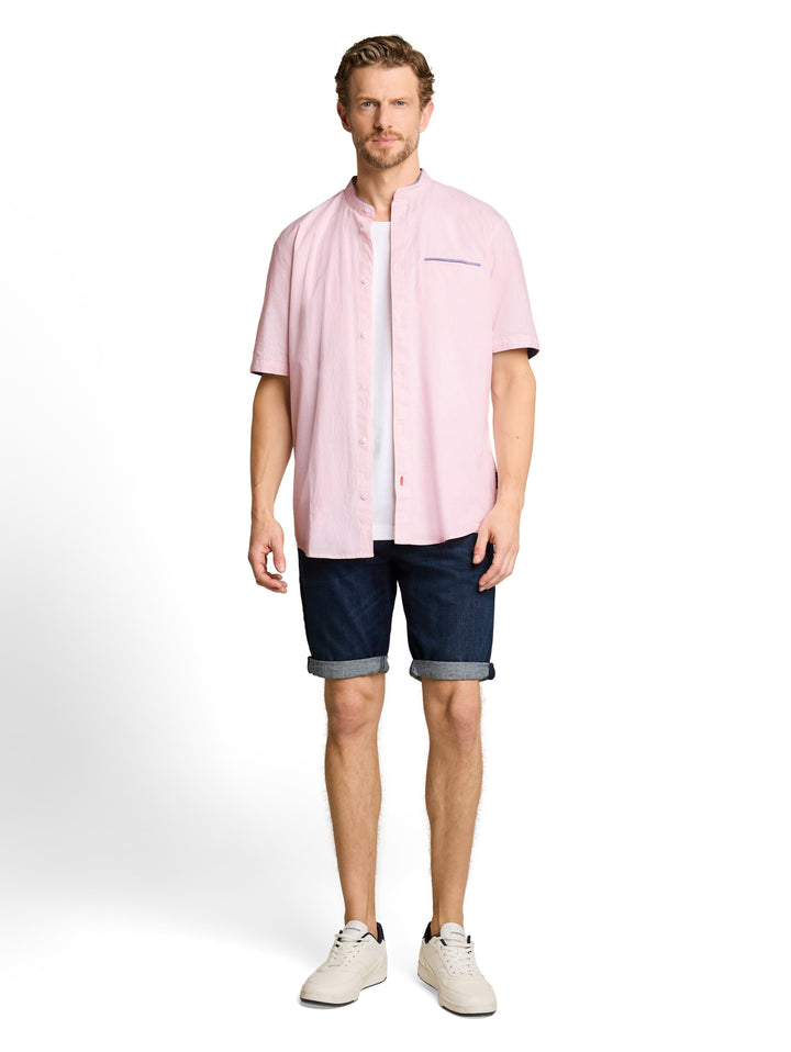 light structure shirt, red white small stripe 40196 Bild 3