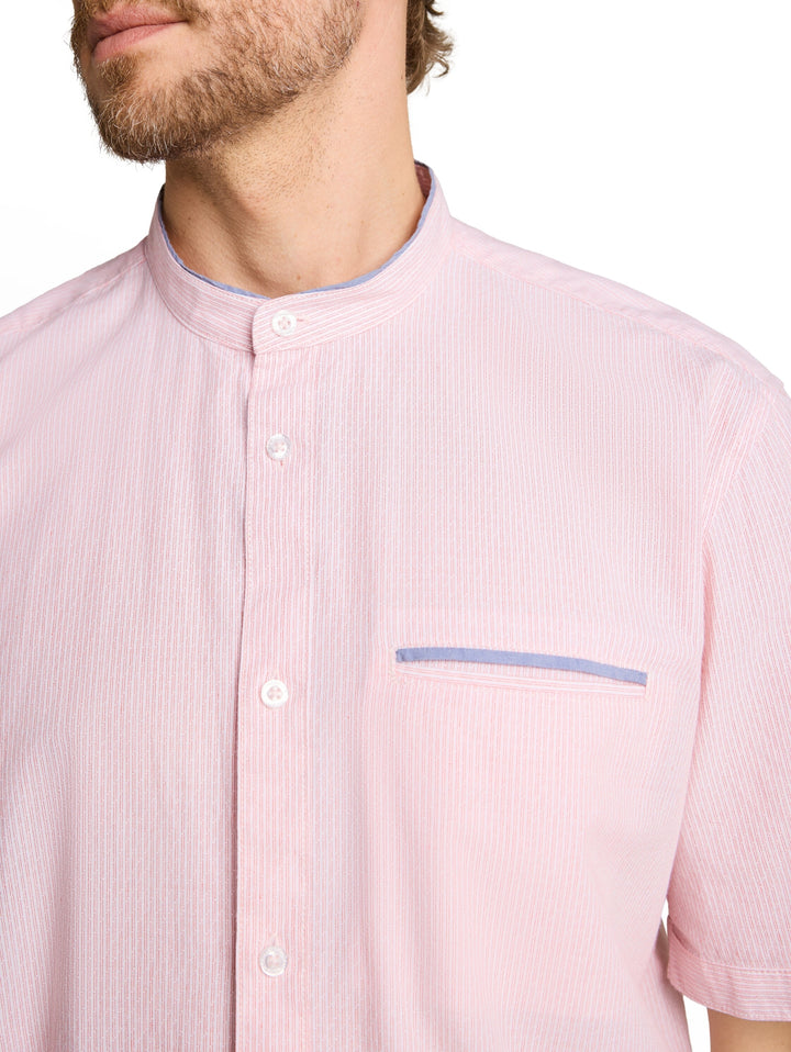 light structure shirt, red white small stripe 40196 Bild 6