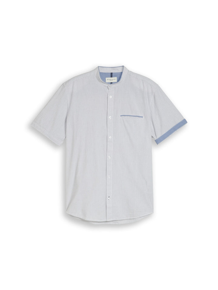 light structure shirt, white navy small stripe 40195 Bild 1