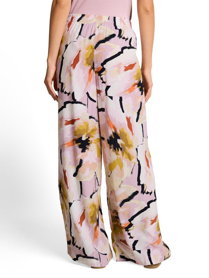 loose fit palazzo pants, big abstract flower print 39736 Bild 4