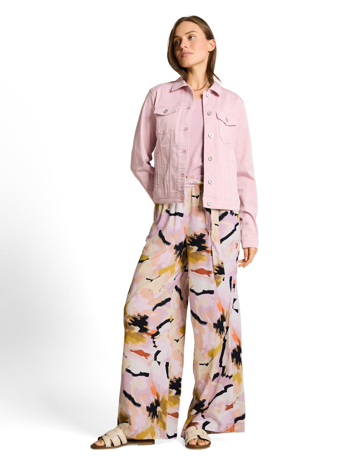 loose fit palazzo pants, big abstract flower print 39736 Bild 5