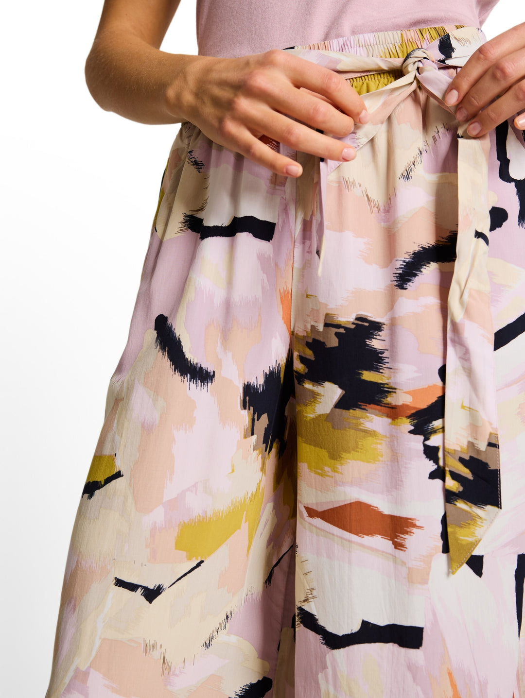 loose fit palazzo pants, big abstract flower print 39736 Bild 6