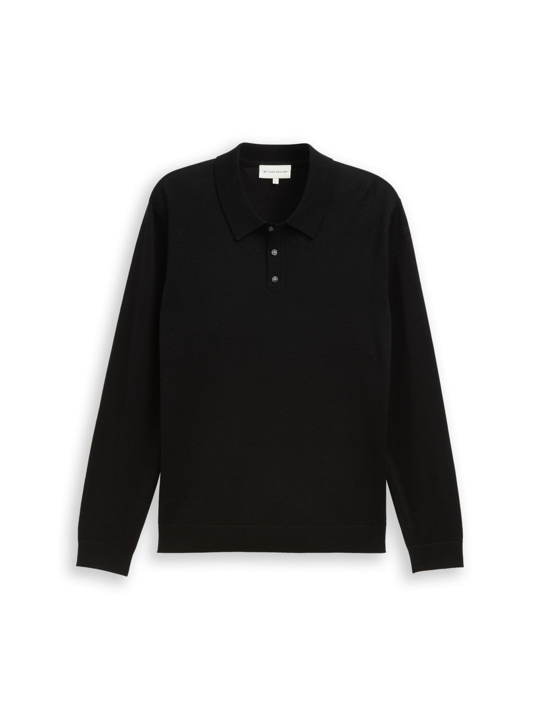 merino wool knit polo, Black 29999 Bild 1