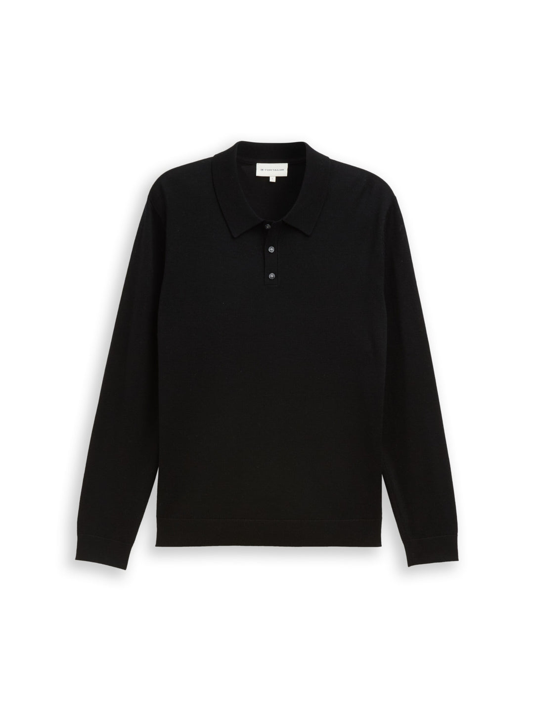 merino wool knit polo, Black 29999 Bild 1