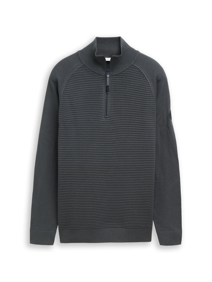 minimal structured troyer knit, Darkest Olive 14406 Bild 1