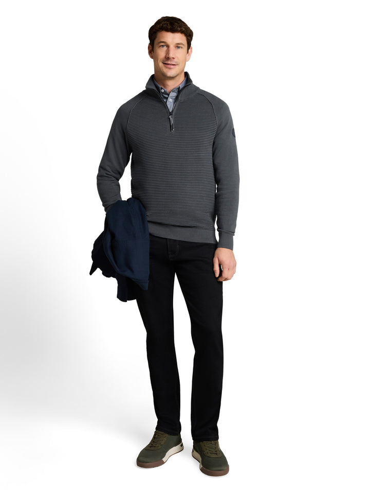 minimal structured troyer knit, Darkest Olive 14406 Bild 3