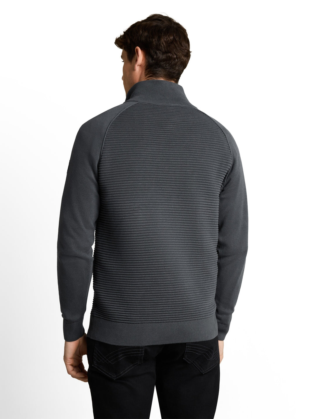 minimal structured troyer knit, Darkest Olive 14406 Bild 4
