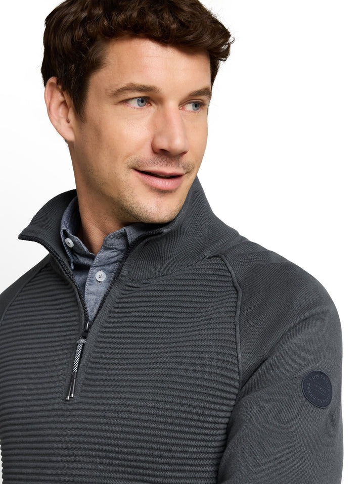 minimal structured troyer knit, Darkest Olive 14406 Bild 5
