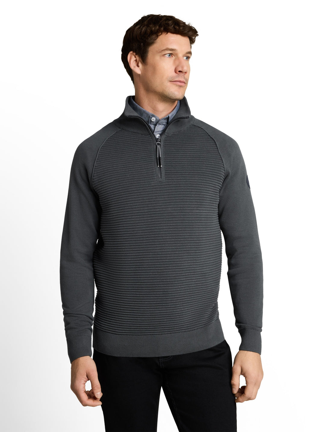 minimal structured troyer knit, Darkest Olive 14406 Bild 6