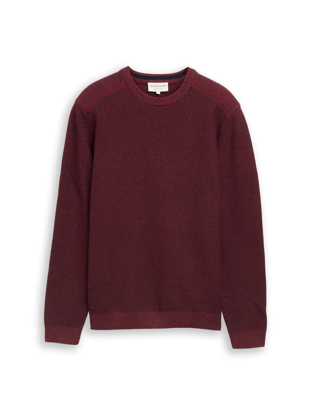 mouline structured crew neck k, red navy mouline 34249 Bild 1