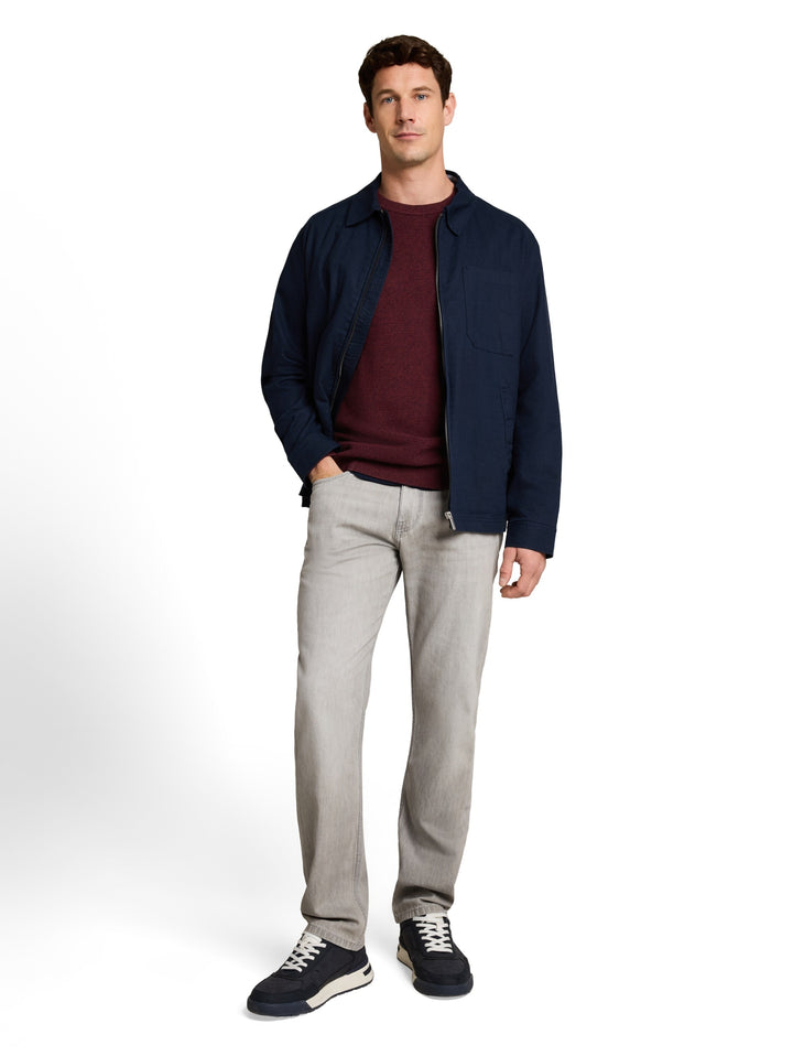 mouline structured crew neck k, red navy mouline 34249 Bild 3
