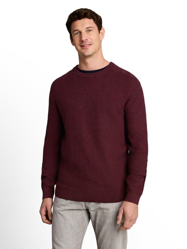 mouline structured crew neck k, red navy mouline 34249 Bild 5