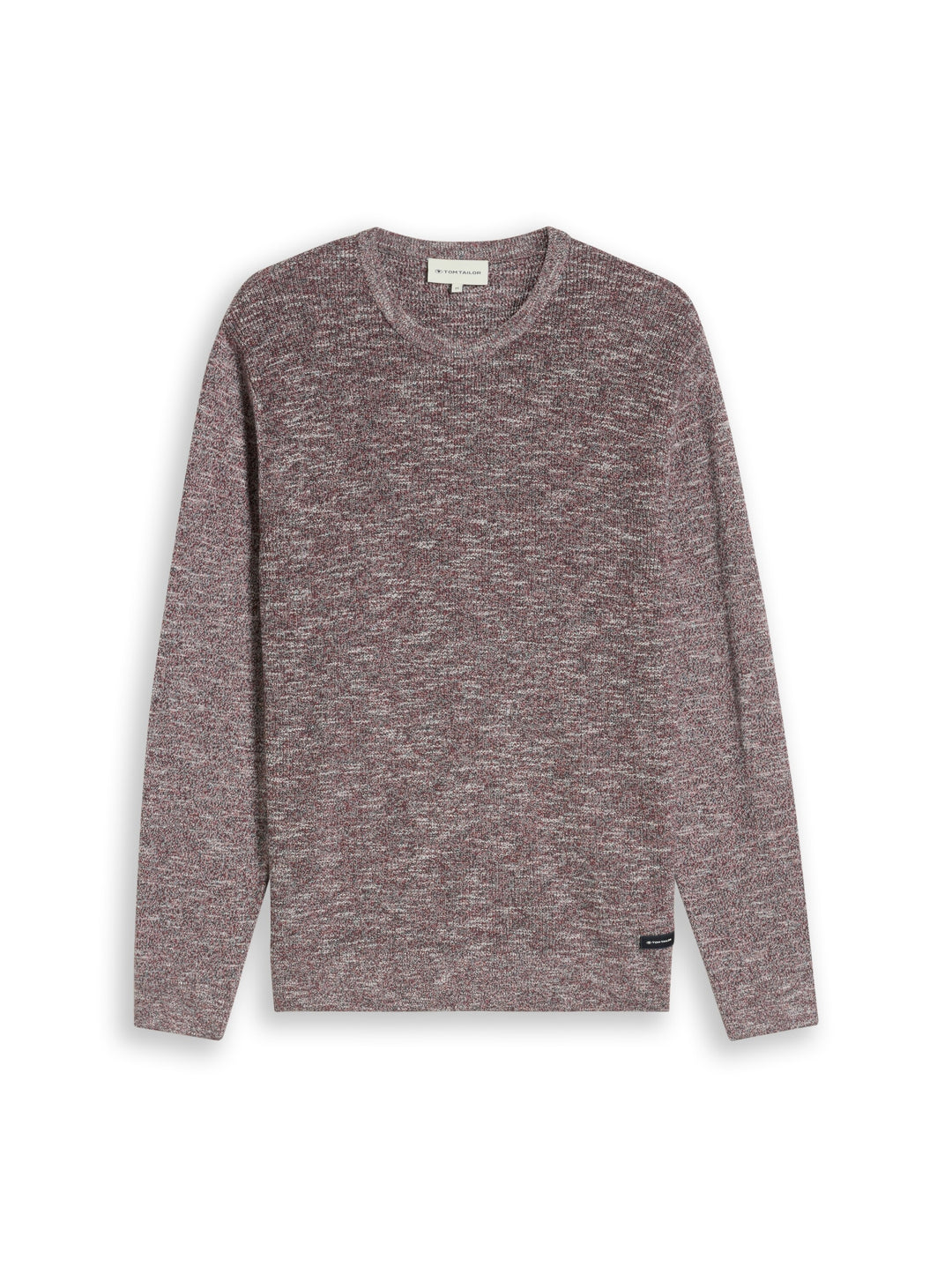 multi color crew neck knit, olive red white mouline 41181 Bild 1