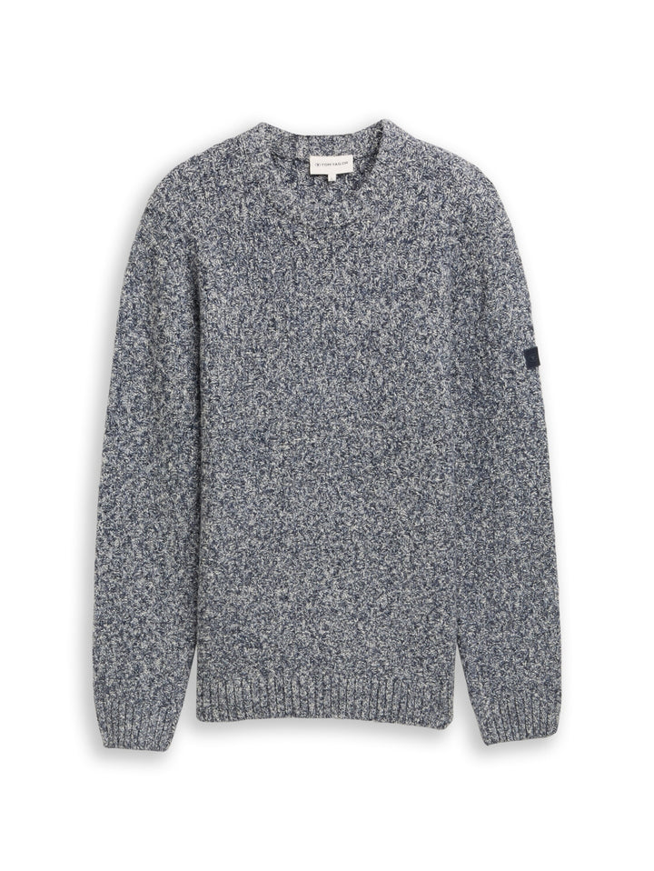 multicolor crew neck pullover, multicolor blue structure 39280 Bild 1