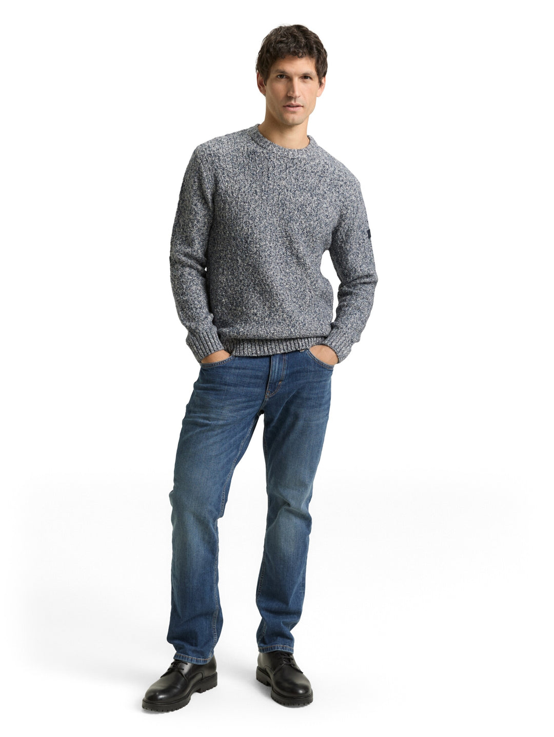 multicolor crew neck pullover, multicolor blue structure 39280 Bild 3