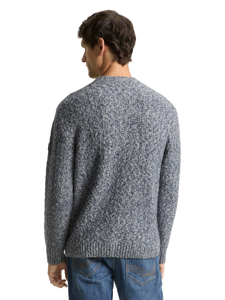 multicolor crew neck pullover, multicolor blue structure 39280 Bild 4
