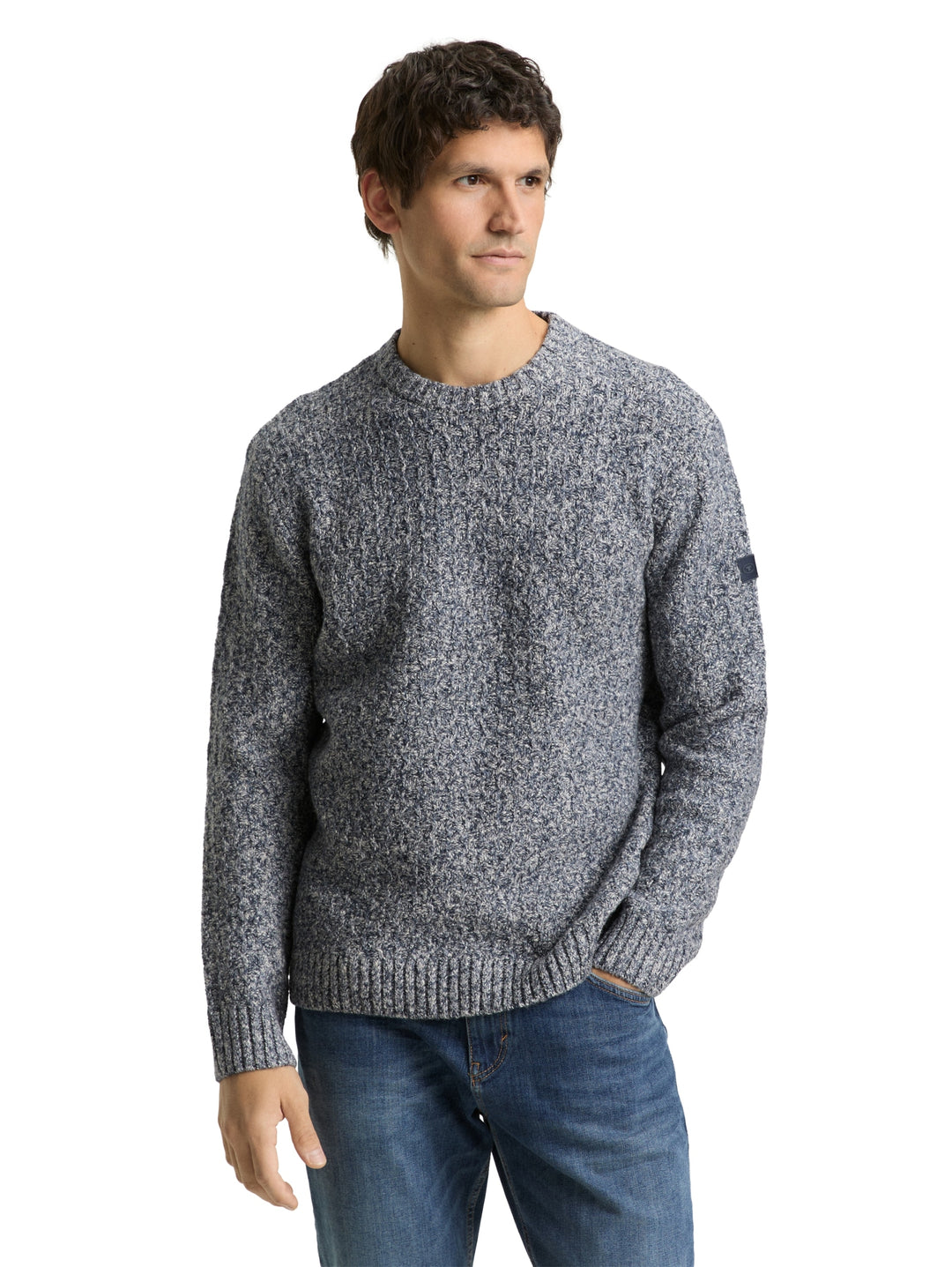 multicolor crew neck pullover, multicolor blue structure 39280 Bild 5