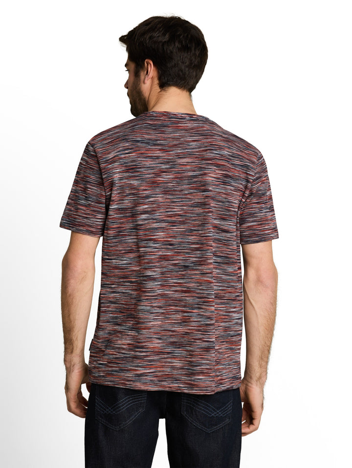 multicolored t-shirt, green red navy spacedye pique 40358 Bild 4
