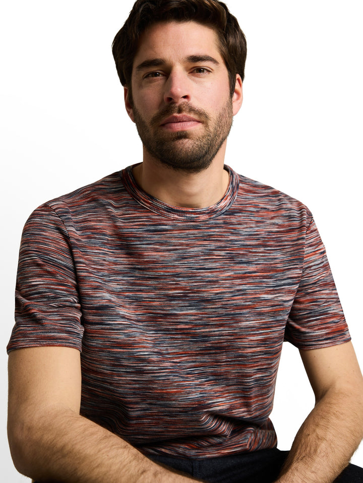 multicolored t-shirt, green red navy spacedye pique 40358 Bild 6