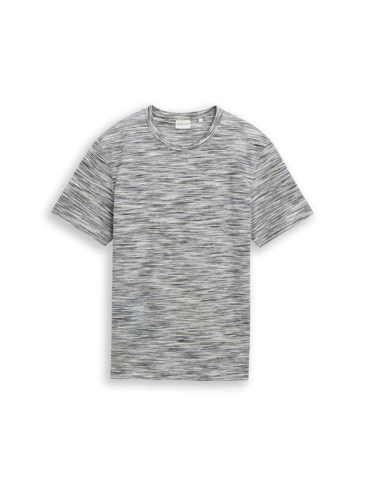 multicolored t-shirt, white green spacedye pique 40356 Bild 1