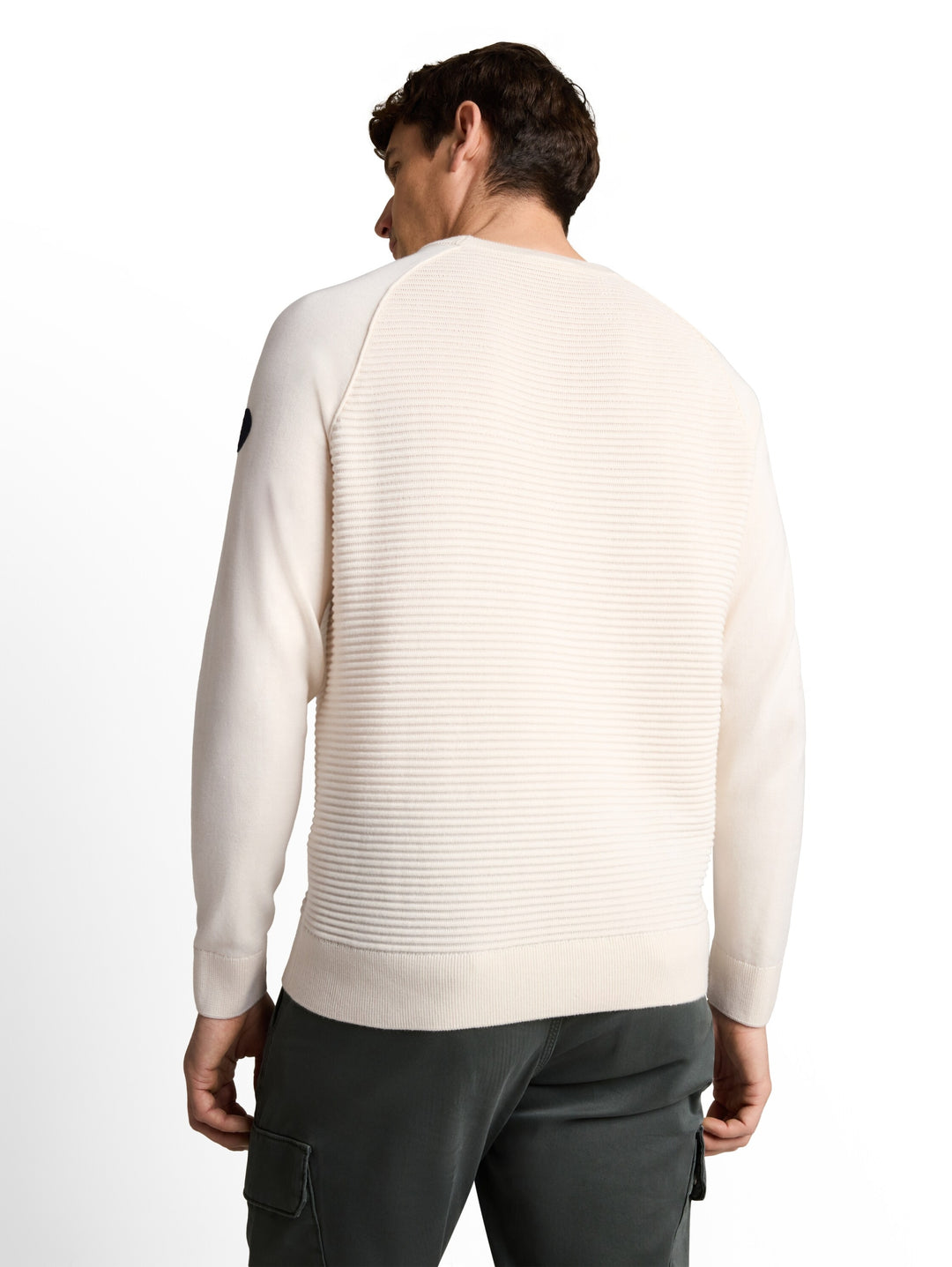 ottoman structured crew neck k, Gardenia White 10348 Bild 10