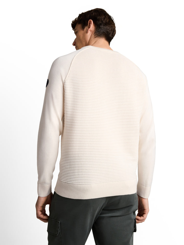 ottoman structured crew neck k, Gardenia White 10348 Bild 10