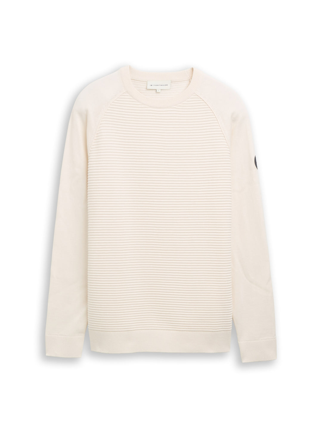 ottoman structured crew neck k, Gardenia White 10348 Bild 1