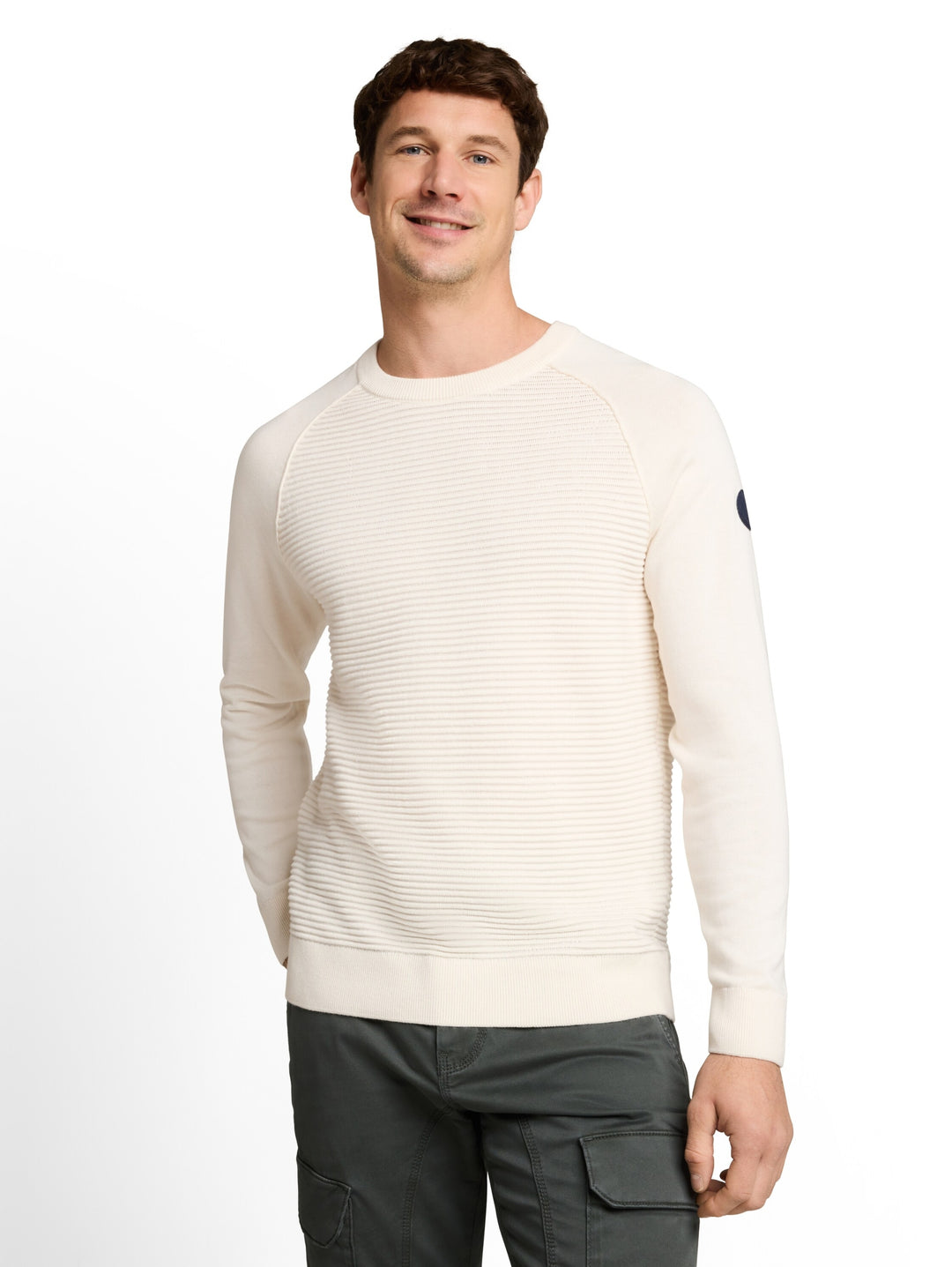 ottoman structured crew neck k, Gardenia White 10348 Bild 12