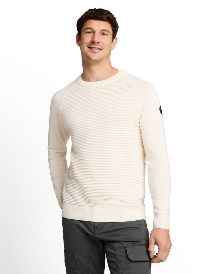 ottoman structured crew neck k, Gardenia White 10348 Bild 12