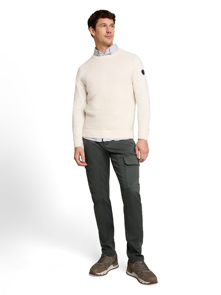 ottoman structured crew neck k, Gardenia White 10348 Bild 3