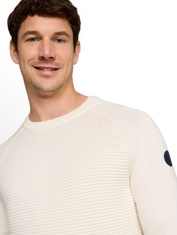 ottoman structured crew neck k, Gardenia White 10348 Bild 5