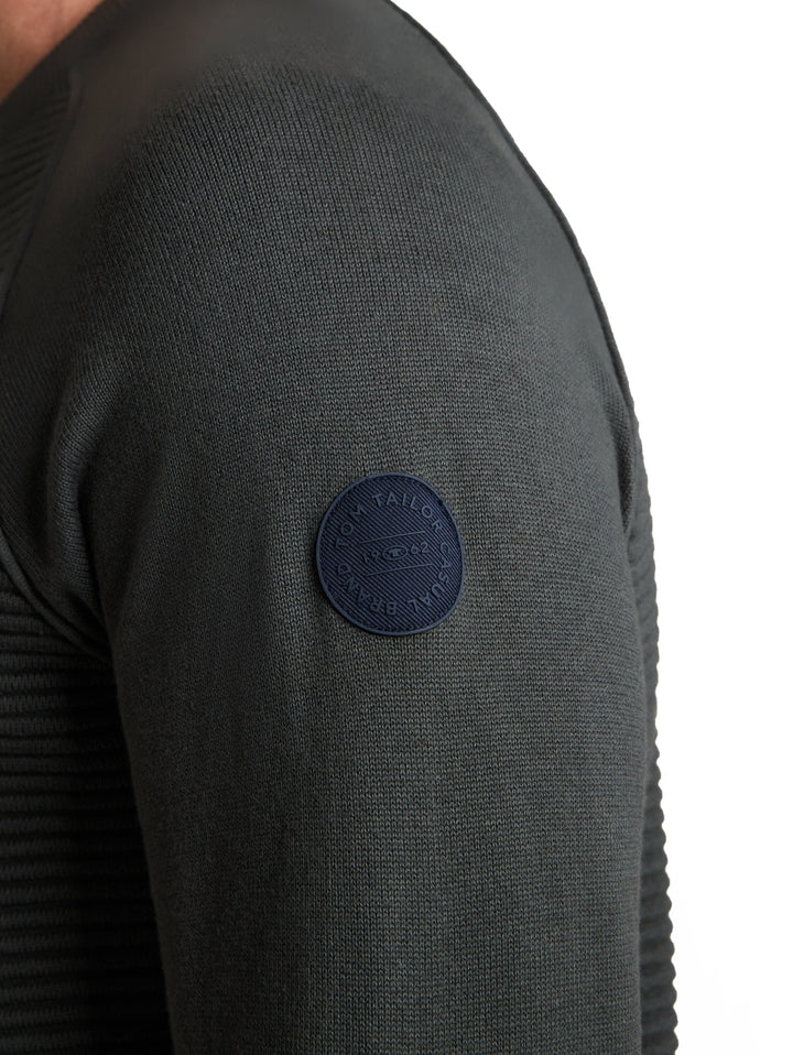 ottoman structured crew neck k, Darkest Olive 14406 Bild 12