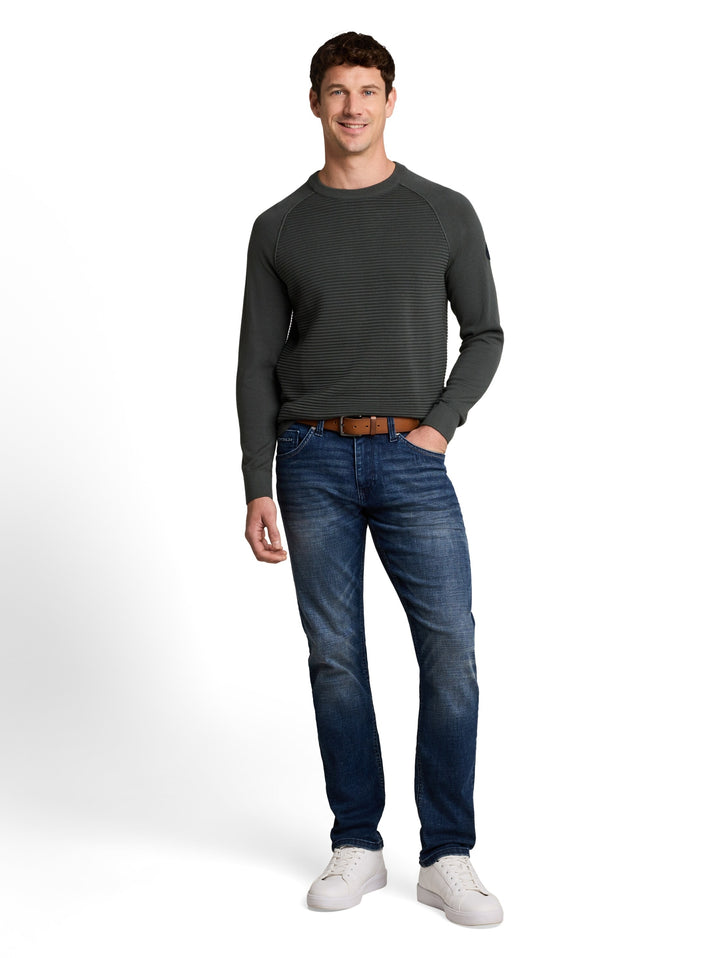 ottoman structured crew neck k, Darkest Olive 14406 Bild 3