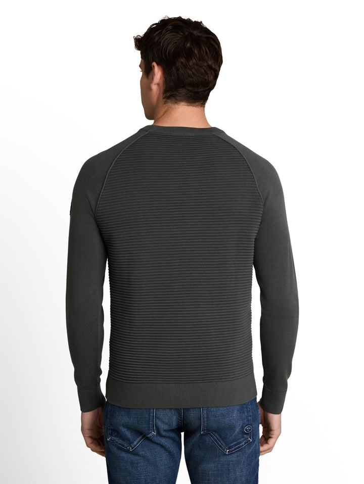 ottoman structured crew neck k, Darkest Olive 14406 Bild 4