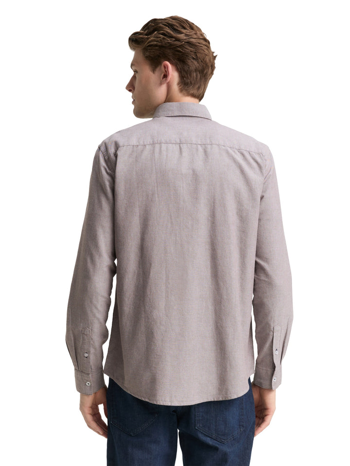 oxford shirt, brown white chambray 38935 Bild 4