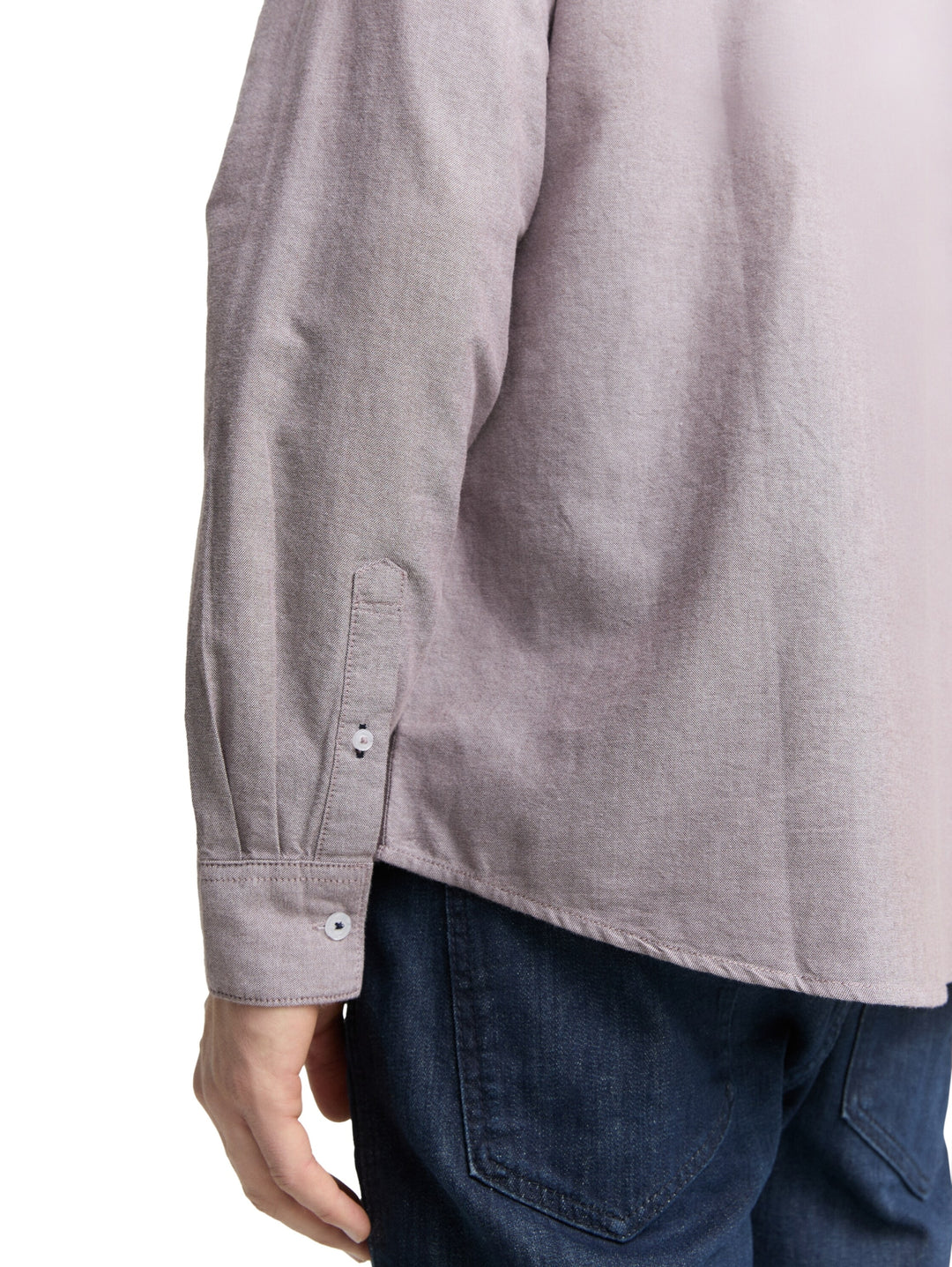 oxford shirt, brown white chambray 38935 Bild 5
