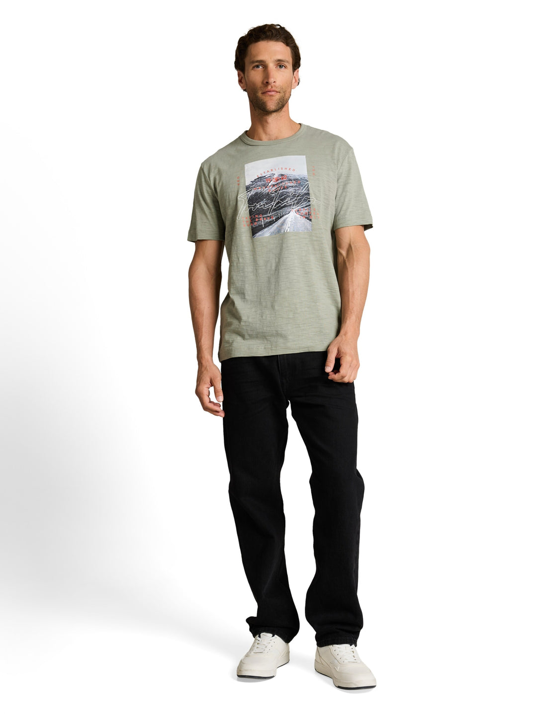 photoprint  t-shirt, Greyish Shadow Olive 10767 Bild 3
