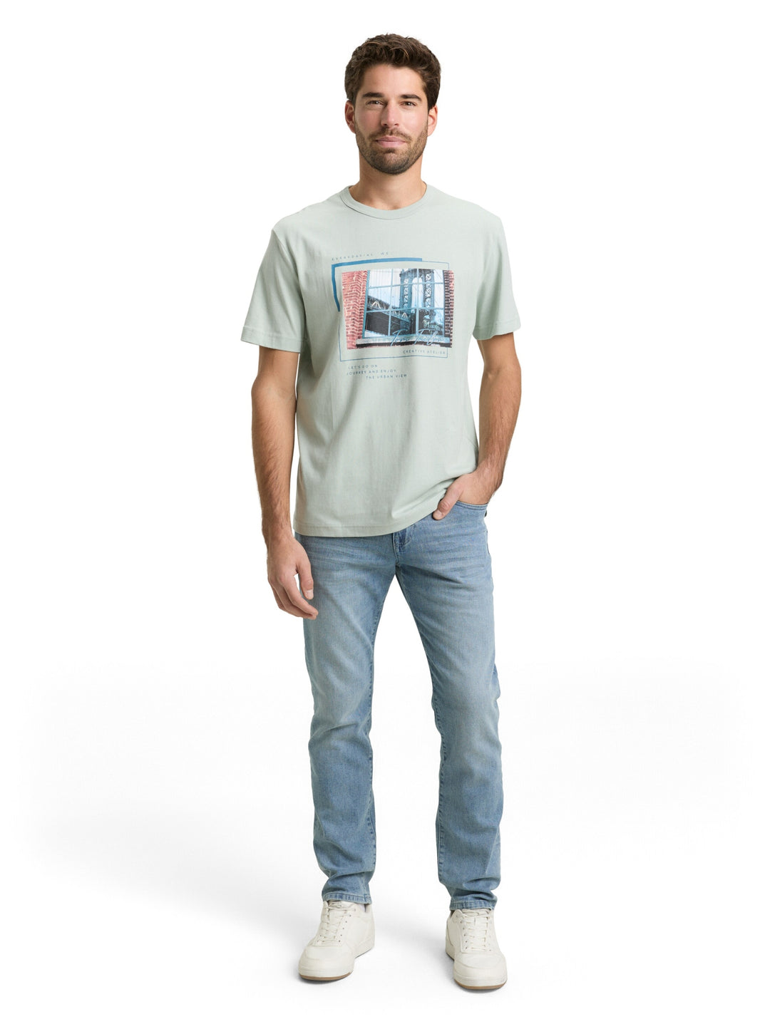 photoprint t-shirt, soft greyish green 12792 Bild 3
