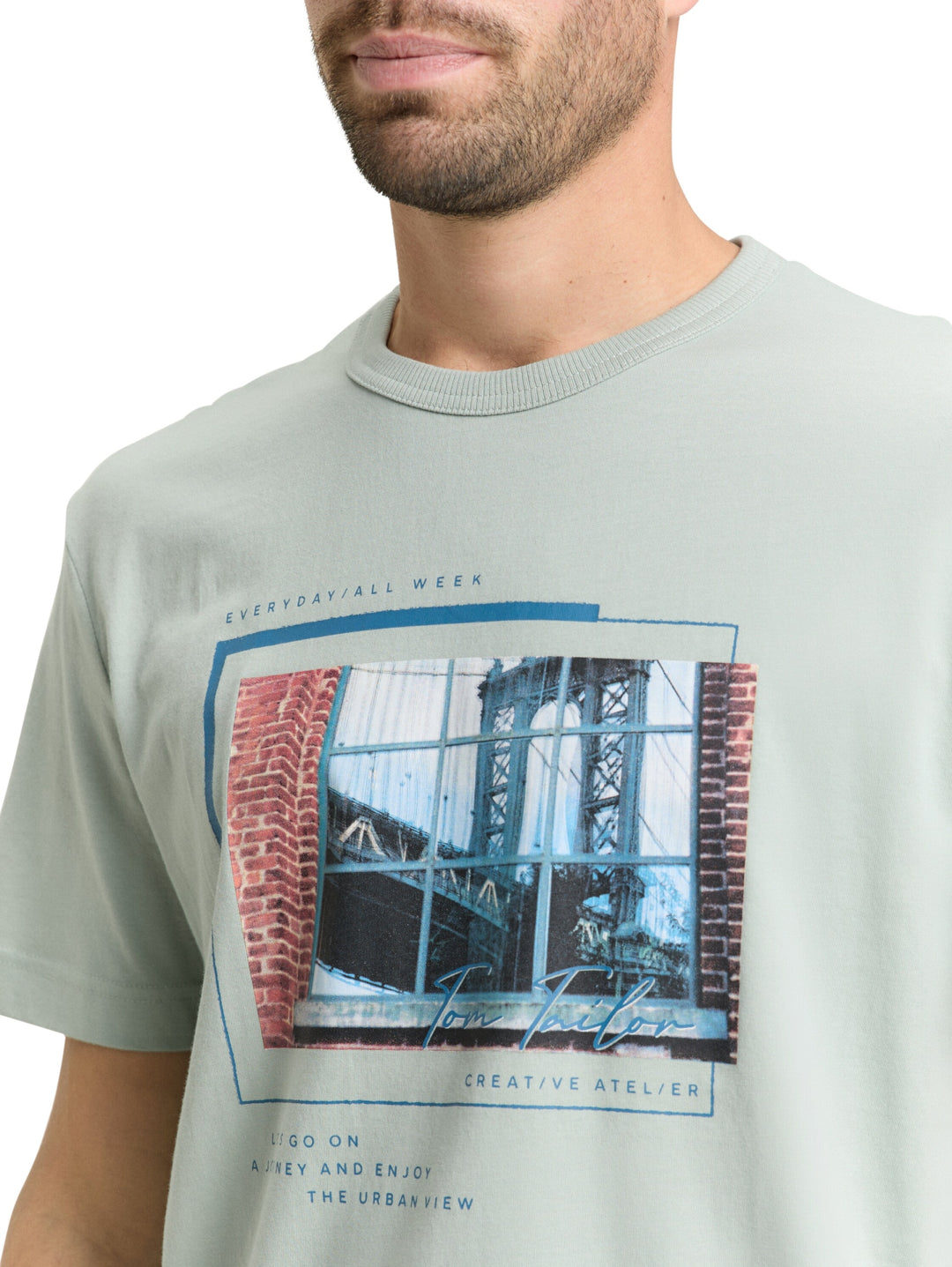 photoprint t-shirt, soft greyish green 12792 Bild 5