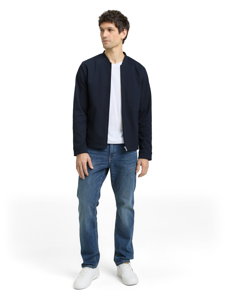piqué bomber jacket, sky captain blue 10668 Bild 3