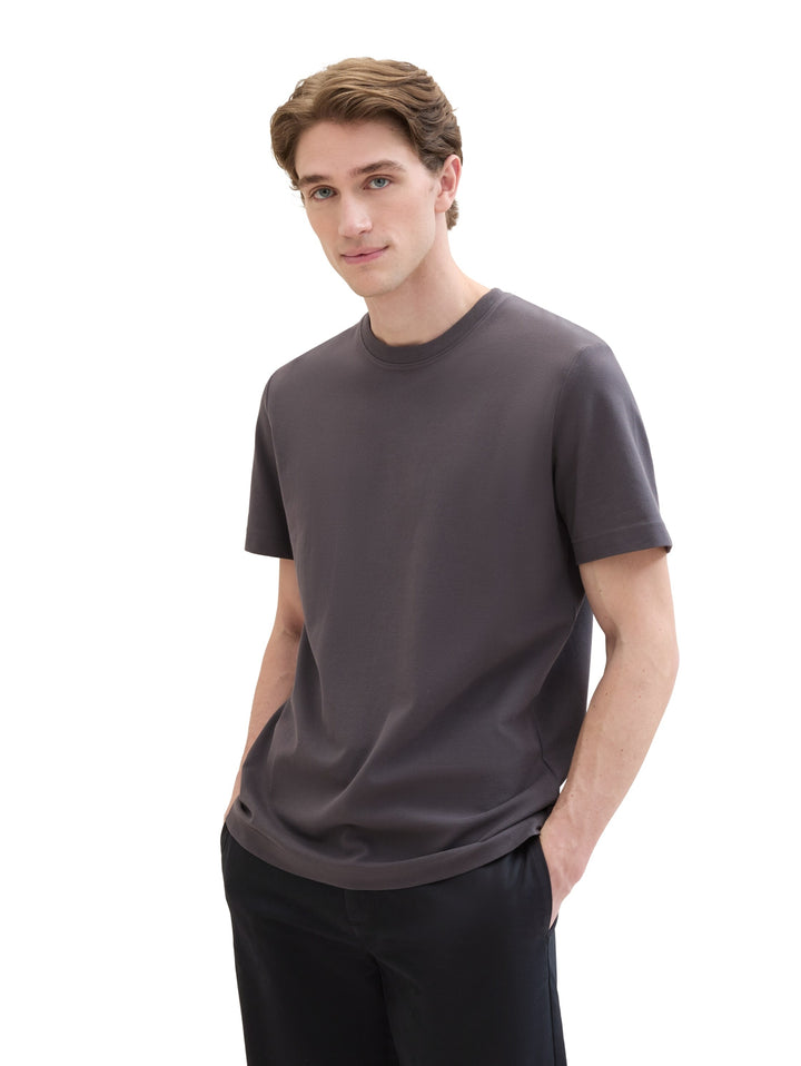piqué t-shirt, Tarmac Grey 10899 Bild 3